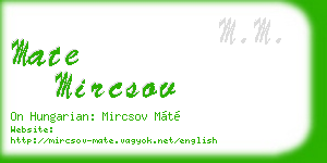 mate mircsov business card